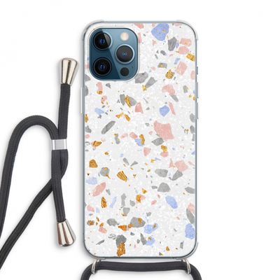 Terrazzo N°8: iPhone 12 Pro Max Transparant Hoesje met koord