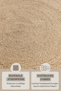 Hanse Home - Jute Braided Jute Rug Round Rangpur Natural Ivory - 100 cm