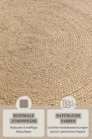 Hanse Home - Jute Braided Jute Rug Round Rangpur Natural Ivory - 100 cm