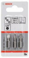 Bosch Accessoires 3-delige bitset Extra Hard (assorti) S 1,0x5,5; PH2; PZ2; 25 mm 3st - 2607001766 - thumbnail