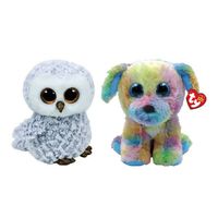 Ty - Knuffel - Beanie Boo's - Owlette Owl & Max Dog - thumbnail