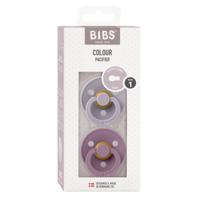 Bibs Fopspeen maat 1 mauve/fossil grey