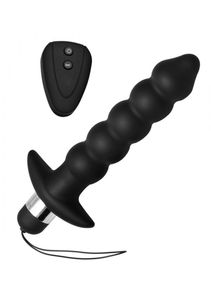 Wireless Black Vibrating Anal Beads Remote