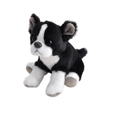 Wild Republic hond - Pluche knuffel Boston Terrier hond - van 13 cm - zwart - Eco-lijn