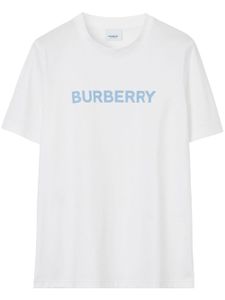 Burberry t-shirt en coton à logo imprimé - Blanc