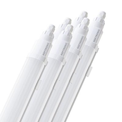 HOFTRONIC™ Q-Series - Set van 6 LED TL armaturen 150cm - IP65 Waterdicht - 48 Watt 5760 Lumen vervangt 192 Watt - 120lm/W - 6500K daglicht wit licht - gereedschapsloos Koppelbaar - IK08 - Tri-proof