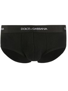 Dolce & Gabbana boxer à bande logo - Noir