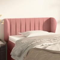 Hoofdbord met randen 103x23x78/88 cm fluweel roze