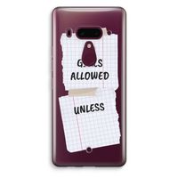 No Girls Allowed Unless: HTC U12+ Transparant Hoesje