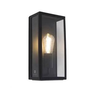 QAZQA Smart buiten wandlamp zwart incl. WiFi ST64 IP44 - Rotterdam