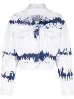 Stella McCartney veste en jean à motif tie-dye - Bleu - thumbnail