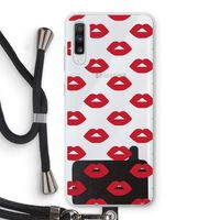 Lips: Samsung Galaxy A70 Transparant Hoesje met koord