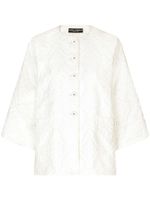 Dolce & Gabbana veste en brocart à manches amples - Blanc - thumbnail