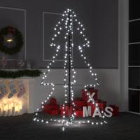 VidaXL Kegelkerstboom 200 led&apos;s binnen en buiten 98x150 cm