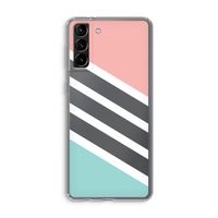 Strepen pastel: Samsung Galaxy S21 Plus Transparant Hoesje