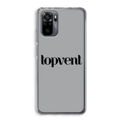 Topvent Grijs Zwart: Xiaomi Redmi Note 10 Pro Transparant Hoesje