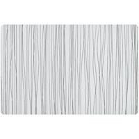Zeller tafel placemats - gevlochten - metallic wit - rechthoekig - 30 x 45 cm