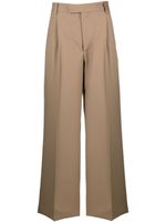 Gucci pressed-crease wide-leg trousers - Marron - thumbnail