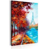 Schilderij - Herfst in Parijs