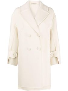 Ermanno Scervino manteau en laine vierge à boutonnière croisée - Tons neutres