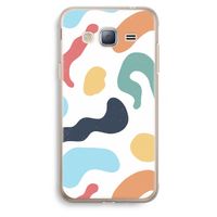 Memphis Shapes Blue: Samsung Galaxy J3 (2016) Transparant Hoesje