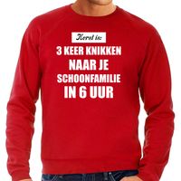 Rode foute kersttrui / sweater Kerst is 3 keer knikken naar schoonfamilie outfit heren - thumbnail