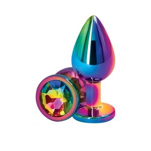 NS Novelties - Rear Assets Multicolor Aluminium Buttplug Medium