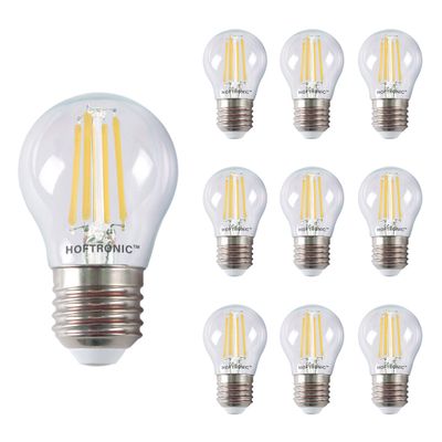 HOFTRONIC™ 10x E27 LED Filament - 4 Watt 470 lumen - 2700K warm wit licht - Vervangt 40 Watt - G45 vorm