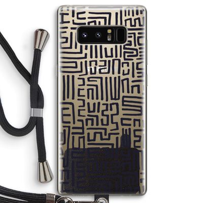 Moroccan Print: Samsung Galaxy Note 8 Transparant Hoesje met koord