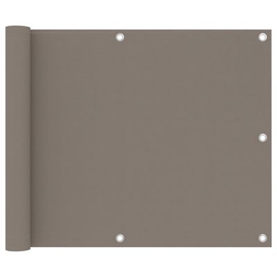 VidaXL Balkonscherm 75x500 cm oxford stof taupe
