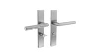 Intersteel Deurkruk Jura hoek 90° rechthoekig schild met toilet-/badkamersluiting 57/5mm EN1906/4 - RVS