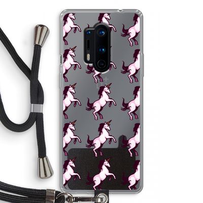 Musketon Unicorn: OnePlus 8 Pro Transparant Hoesje met koord