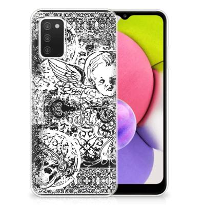 Silicone Back Case Samsung Galaxy A03S Skulls Angel