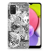 Silicone Back Case Samsung Galaxy A03S Skulls Angel