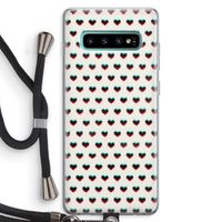 Hartjes: Samsung Galaxy S10 Plus Transparant Hoesje met koord