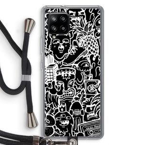 Vexx Black Mixtape: Samsung Galaxy A42 5G Transparant Hoesje met koord