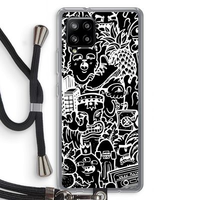 Vexx Black Mixtape: Samsung Galaxy A42 5G Transparant Hoesje met koord