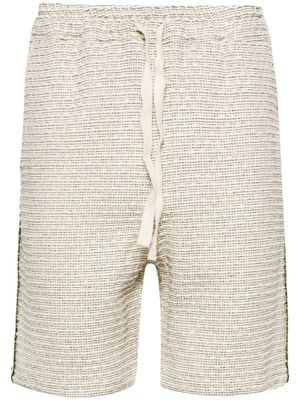 Drôle De Monsieur short en tweed à bords tressés - Tons neutres