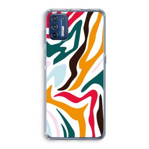 Colored Zebra: Motorola Moto G9 Plus Transparant Hoesje