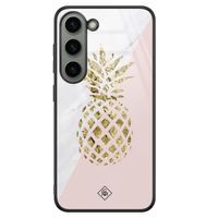 Samsung Galaxy S23 glazen hardcase - Ananas
