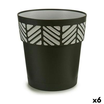 Zelfwaterende bloempot Stefanplast Orfeo Antraciet Plastic 29 x 29 x 29 cm (6 Stuks)