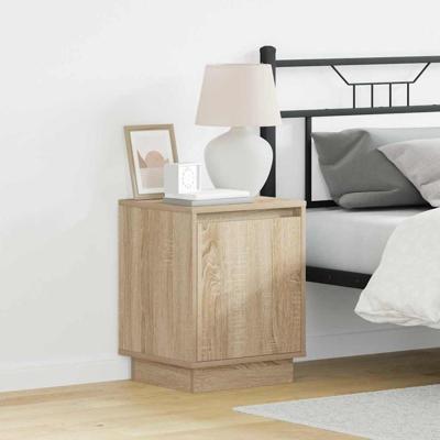 Nachtkastje 2 pcs Sonoma eiken 39 x 34.5 x 50 cm Bewerkt hout