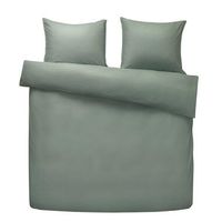 Comfort dekbedovertrek Jorrit effen - groen - 240x200/220 cm - Leen Bakker