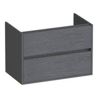 Brauer Adore - Onderkast - 80 cm - met 2 Softclose Lades Greeploos en 1 Sifon Uitsparing - Timber Grey