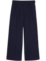 Gucci pantalon crop en tweed à taille haute - Bleu