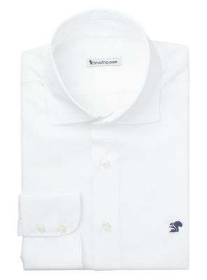 FABRO - DAVID and JOHN ANDERSON van ALBINI twill dubbel getwijnd wit heren overhemd - ZAMBO 1