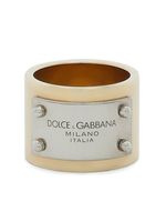 Dolce & Gabbana bague à logo gravé - Or