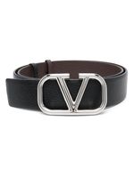 Valentino Garavani ceinture grainée à détail VLOGO - Noir