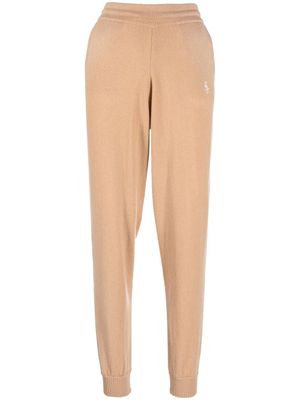 Sporty & Rich pantalon de jogging à logo brodé - Marron