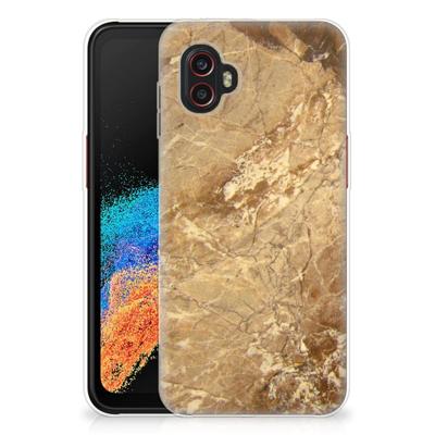 Samsung Galaxy Xcover 6 Pro | TPU | Siliconen hoesje | Marmer Creme